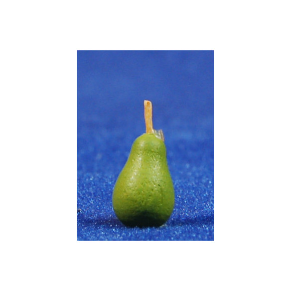 Pera verde con stelo 1,4 cm resina