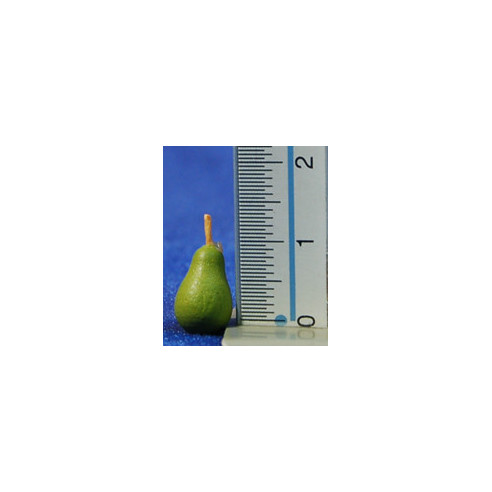 Pera verde con stelo 1,4 cm resina