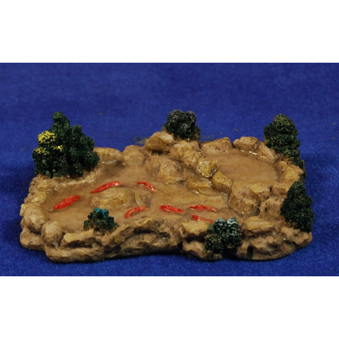 Lake with fishes 11x7x3 cm resin