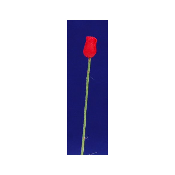 Tulipan rojo 0,6cm mas tallo plàstico