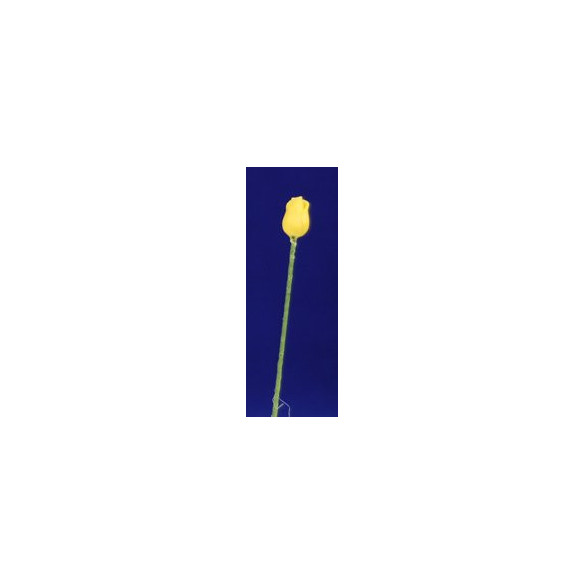 Yellow tulip 0,6cm plus stem plastic