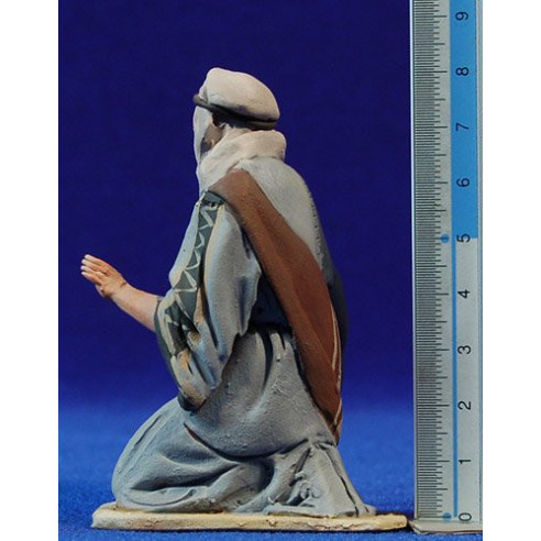 Nacimiento sin buey ni mula modelo 2 10 cm barro pintado De Francesco
