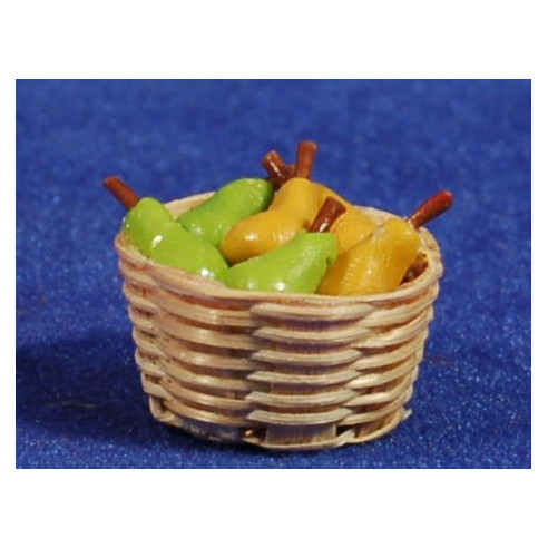 Cistell amb peres 2,5 cm resina