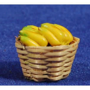 Basket with bananas 2,5 cm resin