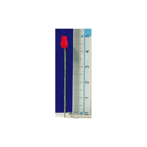 Tulipan rojo 0,6cm mas tallo plàstico