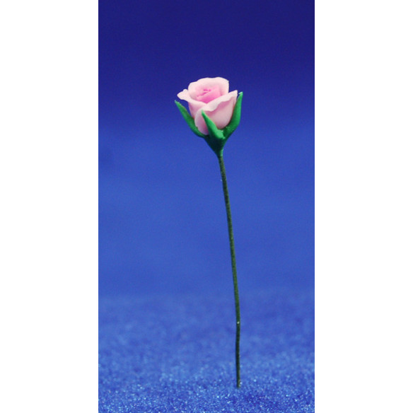 Rosa rosa 0,6cm mas tallo plàstico