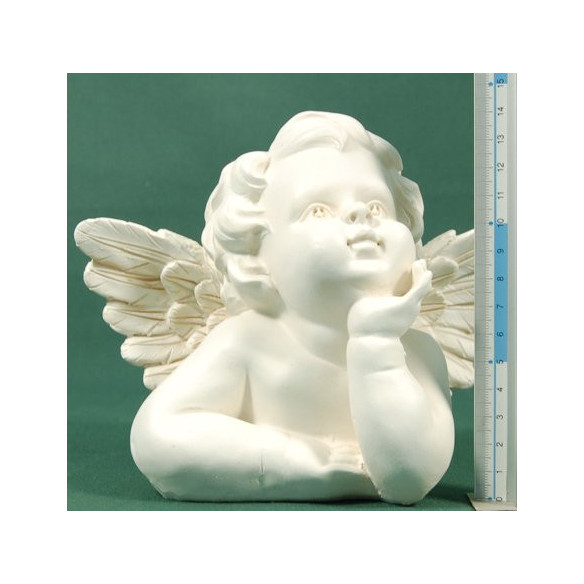 Bust d'àngel sobretaula 14 cm resina