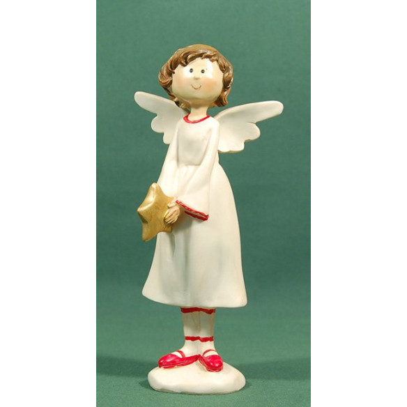 Angels with a star 18 cm resin
