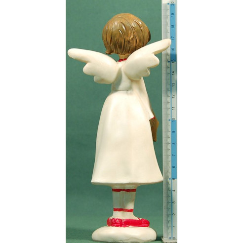 Ángel con estrella 18 cm resina