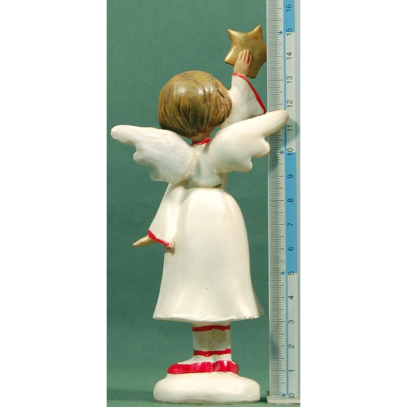 Ángel con estrella 13 cm resina