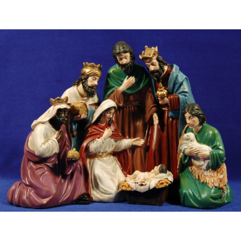 Nativity and Kings 30 cm resin