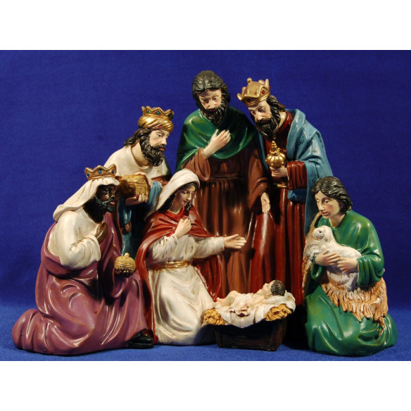 Nativity and Kings 30 cm resin