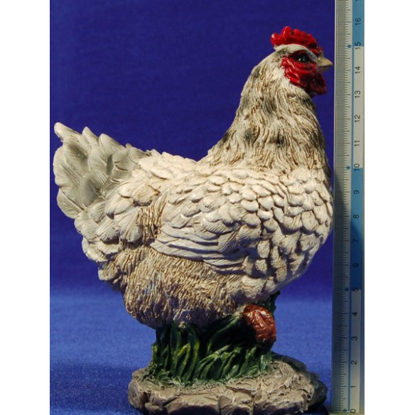 Brown chicken 60 cm resina