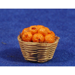 Cesto con naranjas 2,5 cm resina