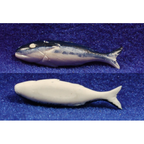 Fish (1 face painted) 3,5 cm resin