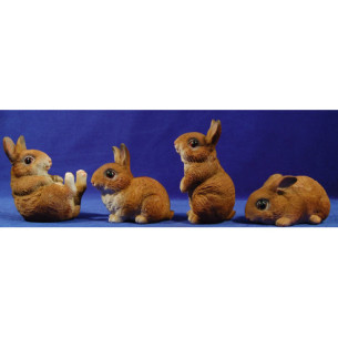 Group of 4 rabbits 120 cm resin