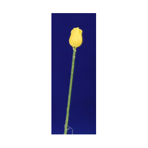 Tulipà groc 0,6 cm més tija plàstic