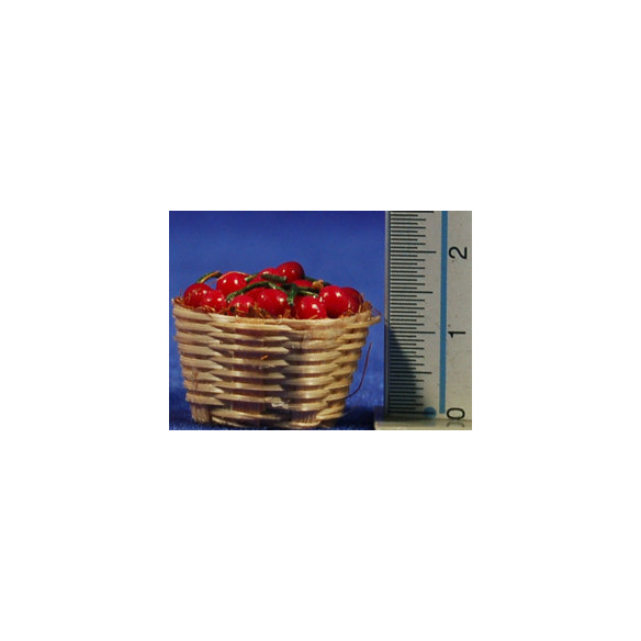 Cistell amb cireres 2,5 cm resina