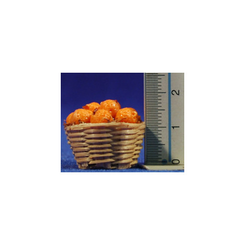 Cesto con naranjas 2,5 cm resina