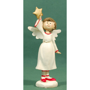 Angels with a star 13 cm resin