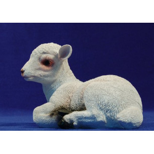 Cordero pequeño estirado 80cm resina