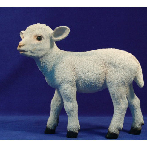 Agnello (Pecora piccola) in piedi 120 cm resina
