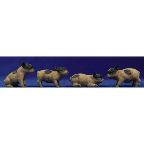 Gruppo da quattro maiale piccolo 60 cm resina