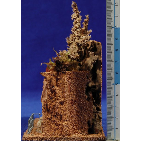 Casa con corral 11x7x9 cm corcho