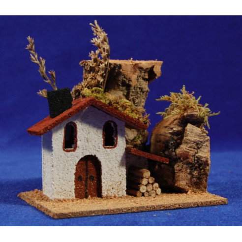 Casa con lenya 11x7x9 cm corcho