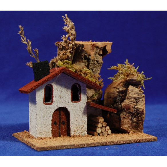 Casa con lenya 11x7x9 cm corcho