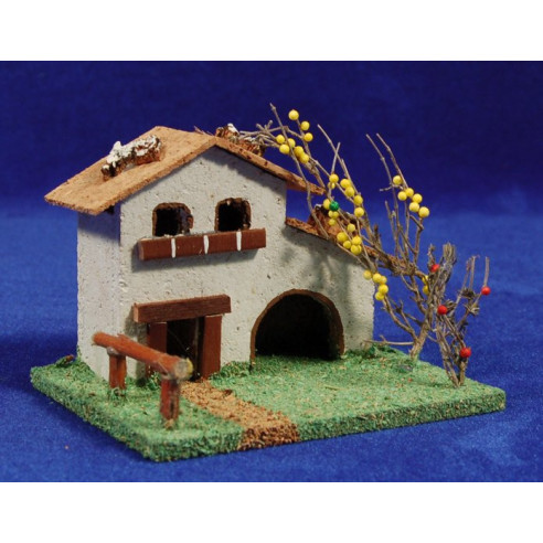 House with fruit tree 11x8x7 cm corck