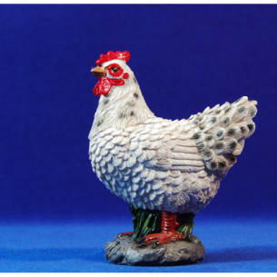 White chicken 60 cm resina