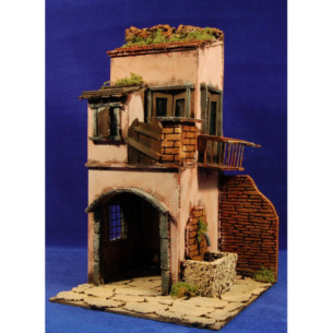 Casa con horno 42x25x25 cm corcho