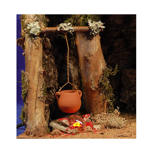 Portal con fuego 17 cm corcho