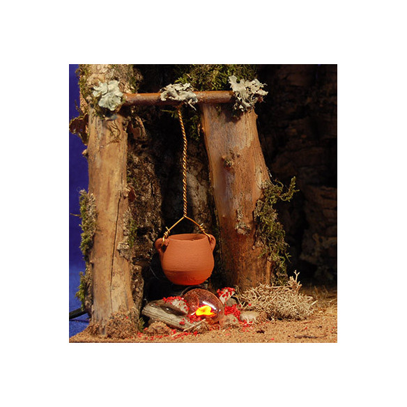 Portal con fuego 17 cm corcho