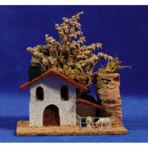Casa amb corral  11x7x9 cm suro