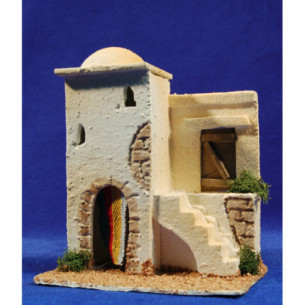 Casa hebrea con escalera 15x9x19 cm corcho