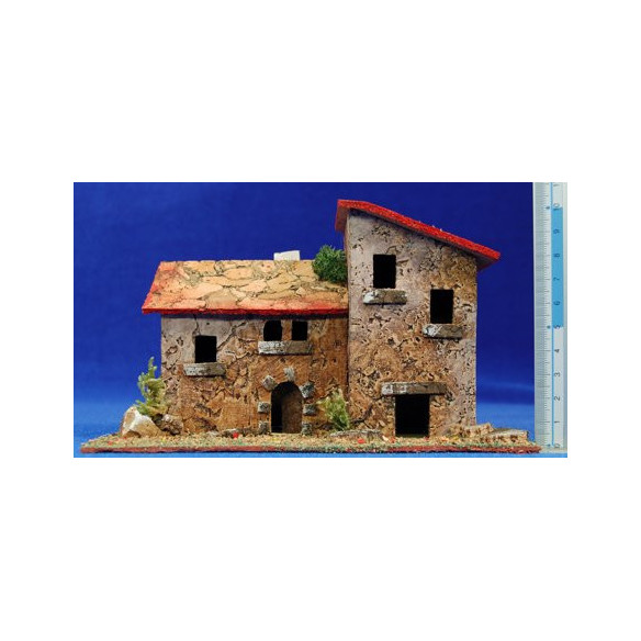 Casa modello 3 19x10x12 cm sughero Plana