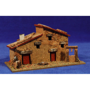Casa catalana con fienile 17x8x9 cm sughero Plana