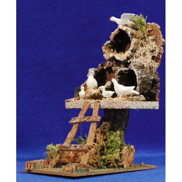 Barnyard of pigeon 12 cm cork and plastic