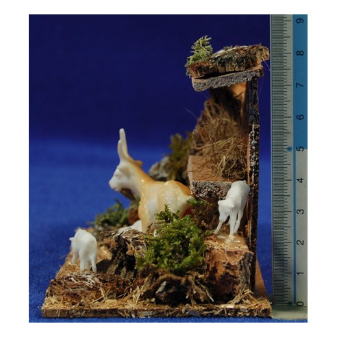 Corral capre  8 cm sughero e plastica