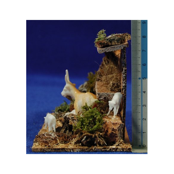 Corral capre  8 cm sughero e plastica