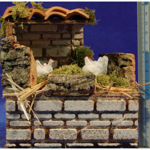 Chicken group 10 cm corck and mud