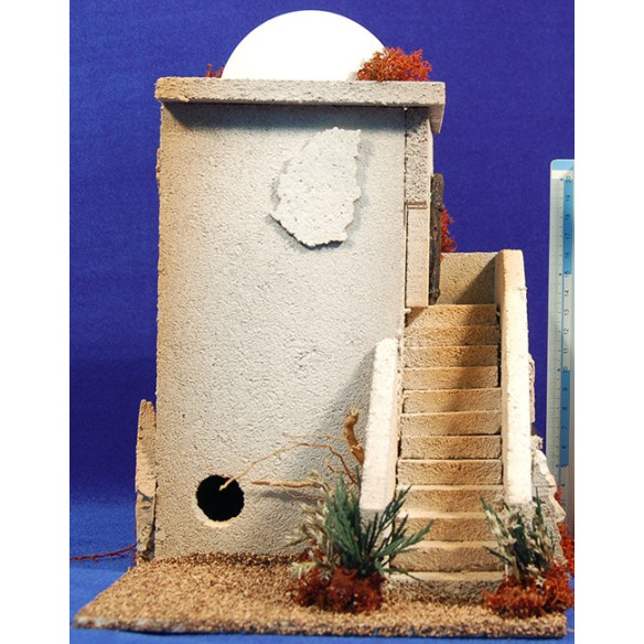 Casa hebrea cúpula i escala 20x25x29 cm suro