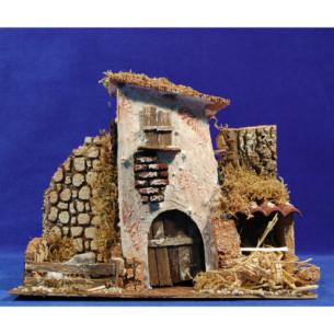 Casa con corral 28x14x24 cm corcho