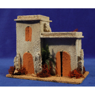 House Hebrew two dors 20x12x18 cm corck