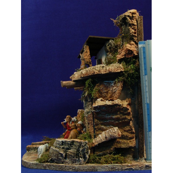 Presepe con figure 8 cm legno