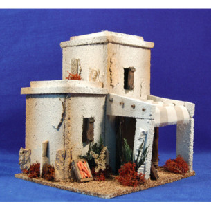 Minareto con cupola arabbo con bottega 23x22x26 cm sughero