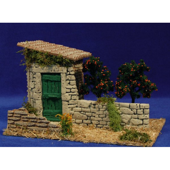 Casa con frutal 25x15x15 cm corcho