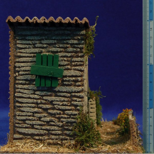 Casa con frutal 25x15x15 cm corcho